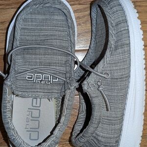 Hey Dude Tan and White Patterned Shoes